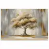 Boom - Bladeren - Abstract - Wit poster papier klein -3d