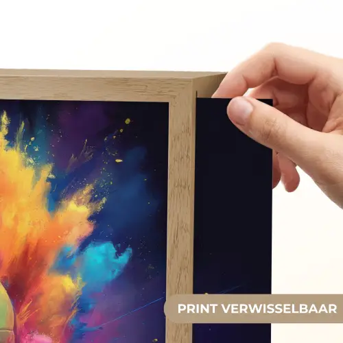 Explosie - Kleurrijk - Voetbal - Abstract Light Box met batterij (Wandlamp kind) middel -USP_websiteprintNL