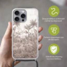 Jungle - Dieren - Palmbomen Hoesje iPhone 16 Pro Max met koord klein -sfeer2_NL