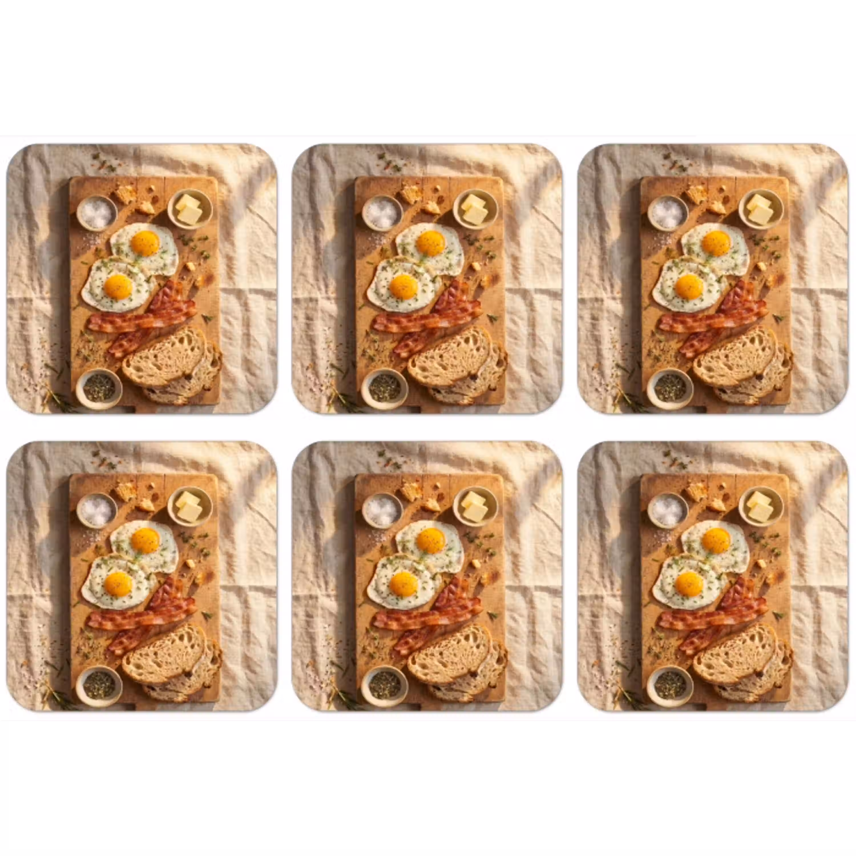 Eten - Ontbijt - Hout - Rustiek - Geel onderzetter kurk middel -zkaufland3dotto