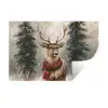 Winter - Bos - Rendier - Donker Muursticker klein -3d