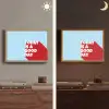 Today is a good day - Rood - lichtblauw Light Box met batterij (Wandlamp) middel -sfeer3