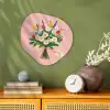 Bloemen - Lint - Kaartje Wandcirkel Organisch Forex 3mm klein -sfeer2
