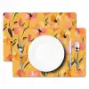 Bloemen - Geschilderd - Geel Placemat vinyl groot -zzsfeer2_Kitchenyeah-website