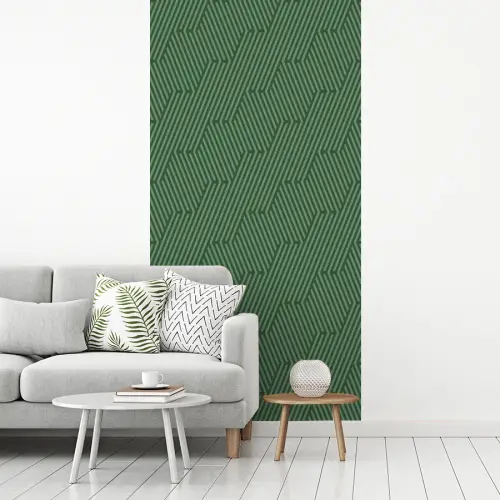 Groen - Strepen - Patroon fotobehang vinyl groot 64 -woonkamer