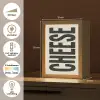 Kaas - Decoratie - Beige - Cheese Light Box met kabel (Tafellamp) klein -USP_NL