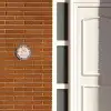 Beige luipaardprint - Klassiek Naambord Rond klein -sfeer3-rond-XS