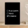 Kerst - Zwart - Wit - Quote - Grappig canvas 2cm klein -sfeer1