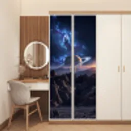 Fantasy - Kosmos - Landschap deurposter klein -sfeer3