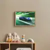 Race auto - Blauw - Groen Light Box met batterij (Wandlamp kind) middel -sfeer2_kind