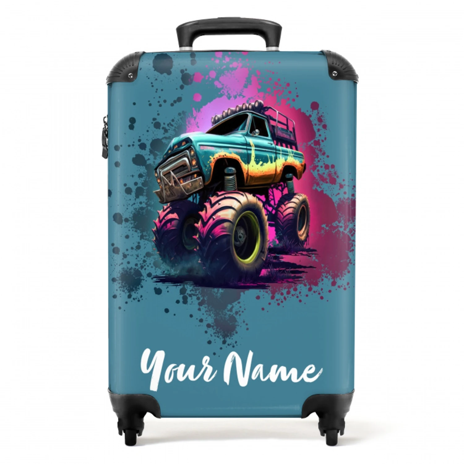 Monster Wheels NBS - Handbagage koffer - Kinderen Unisex middel -productfoto_recht