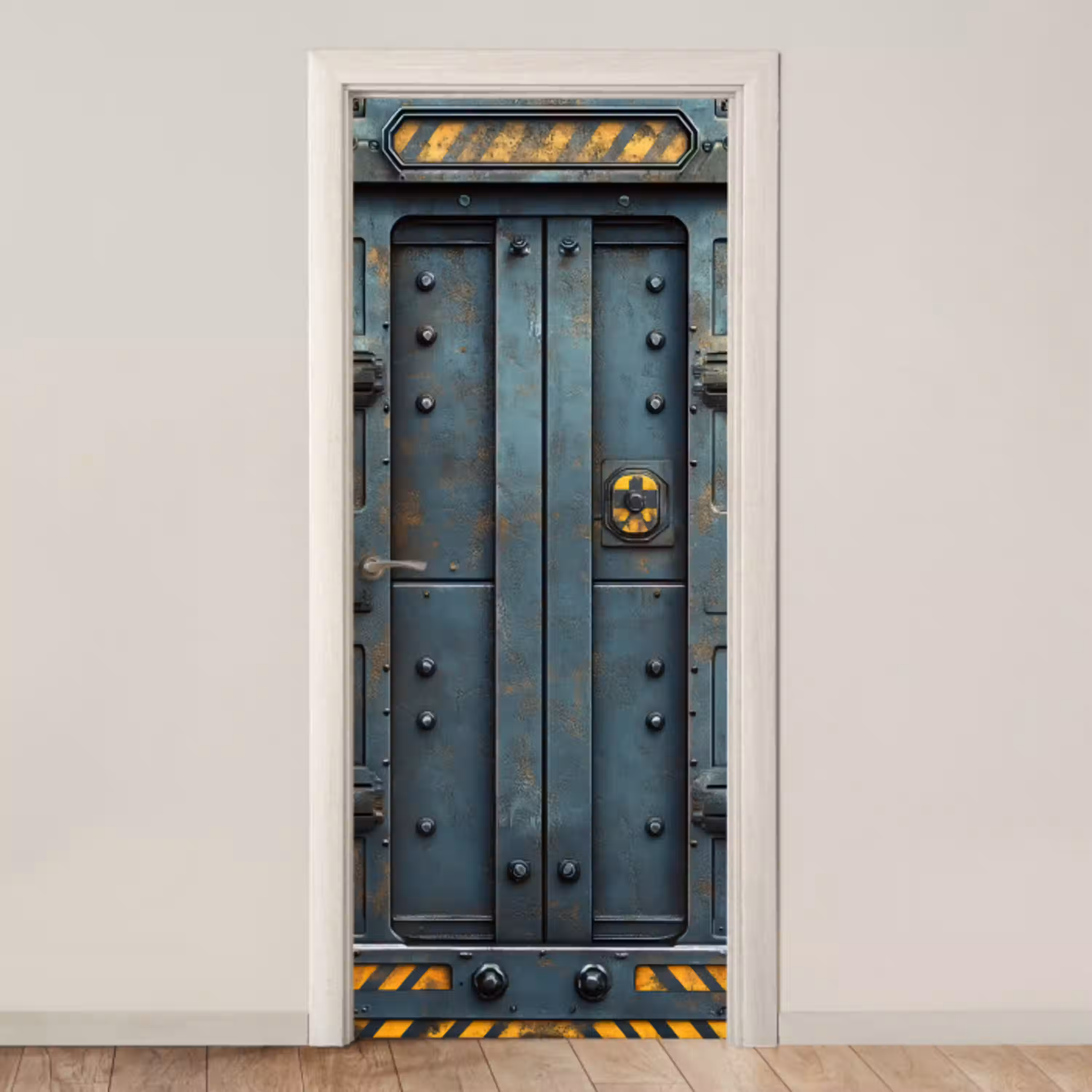 Deur - Escape room - Industrieel deurposter klein -3d_beige