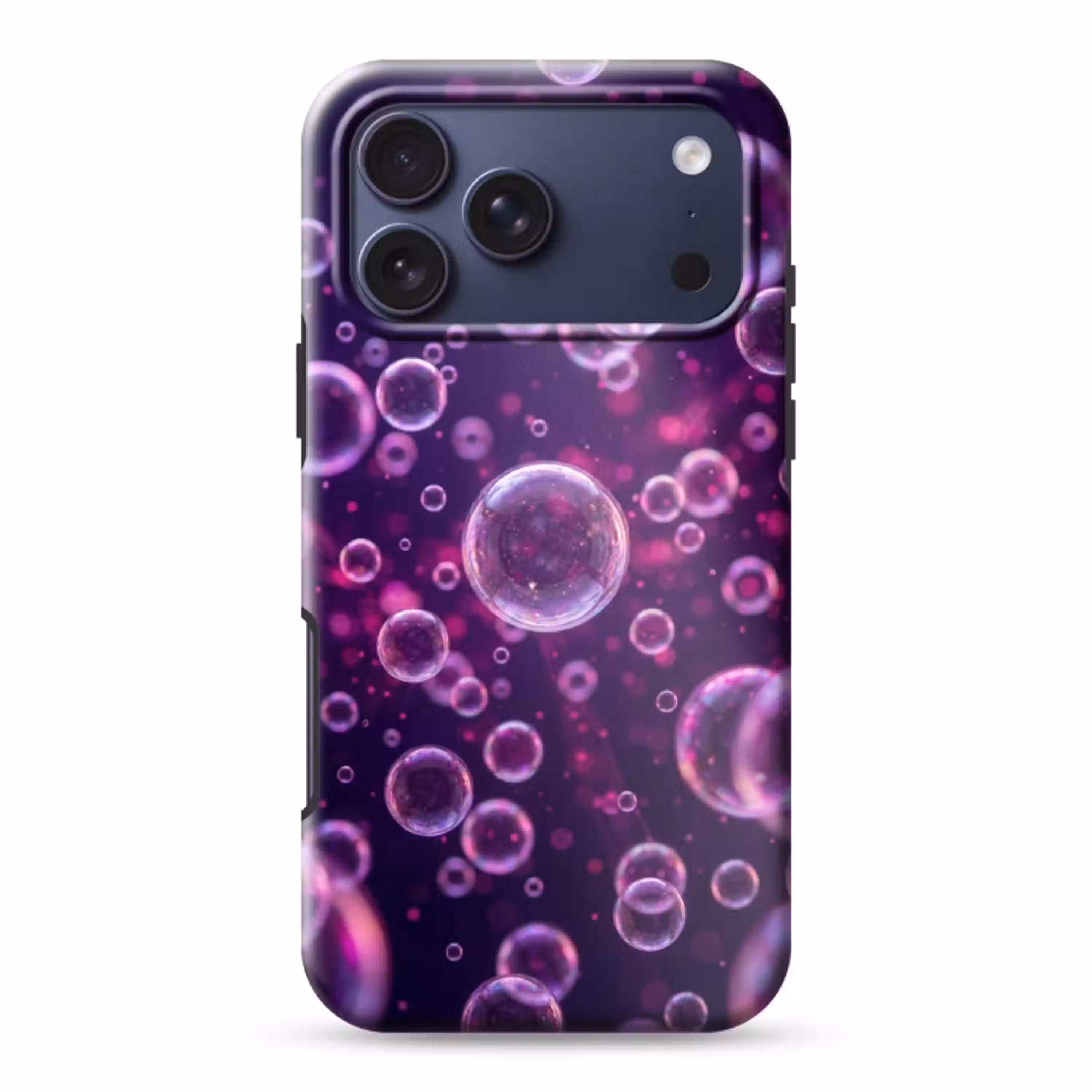 Paars - Bubbels - Schuim Toughcase MagSafe Apple iPhone 17 Pro Max klein -3d
