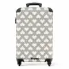 Valentijn stippen patroon zwart NBS - Handbagage koffer - Kinderen Unisex middel -productfoto_recht