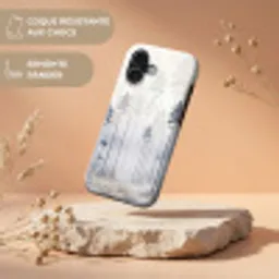Bos - Bomen - Mist - Natuur - Illustratie - Grijs Toughcase MagSafe Apple iPhone 17 klein -USP_RandenV_FR