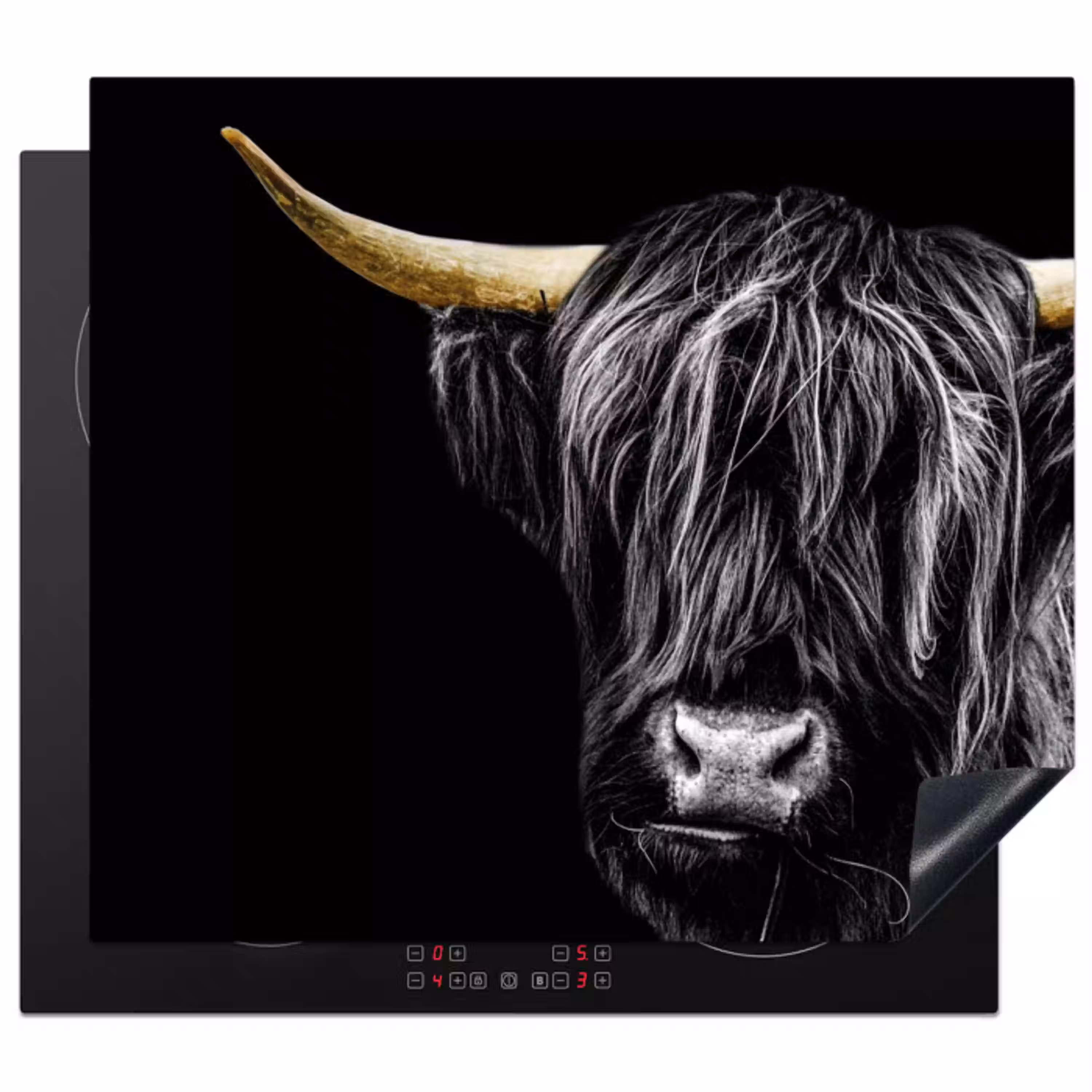 Schemering Silhouet Inductie beschermer vinyl 3mm middel -3d