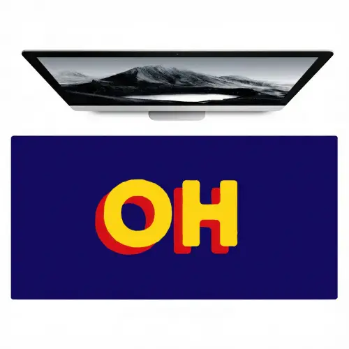 Blauw - Geel - OH - Schaduw Muismat XXL klein -zzz3d