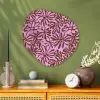 Organisch - Patroon - Roze Wandcirkel Organisch Aluminium middel 851 -sfeer2