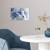 Kat - Patroon - Blauw poster papier klein -sfeer3