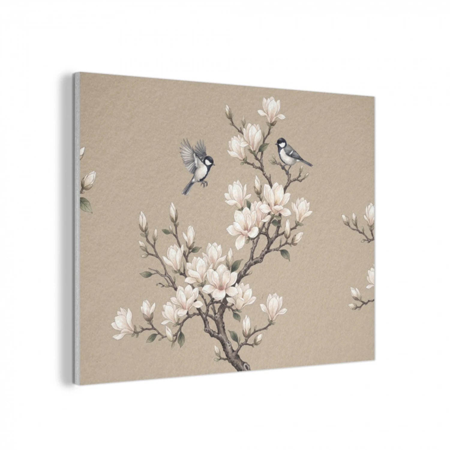 Oosters - Vogels - Beige PET vilt klein -3d