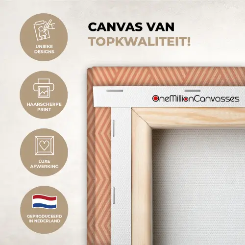 Oranje - Strepen - Patroon canvas 2cm xxl 828 -sfeer2
