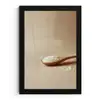 Lepel - Rijst - Hout - Beige fotolijst zwart zonder passe partout klein -3d