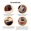 Schuin - Loveyou - Rood Inductie beschermer vinyl 3mm klein -zzzzzzz-td-werking