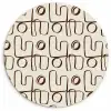 Lijnen - Beige - Patroon - Donkerbruin Wandcirkel plexiglas klein 852 -3d