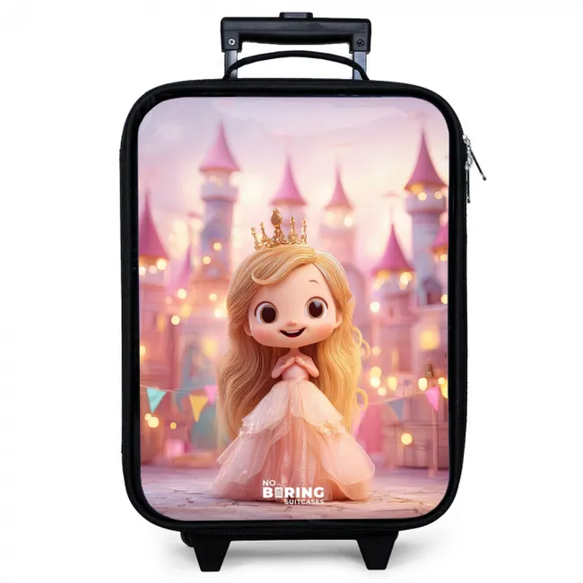 Prinses - Roze - Kasteel Kinderkoffer - Zwart klein -zzz_website3d