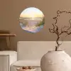 Strand - Zon - Duin - Gras - Zand - Horizon Wandcirkel behangsticker klein -sfeer1