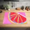 Grapefruit - Geschilderd - Roze - Strepen Inductie beschermer vinyl 3mm klein -sfeer5
