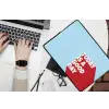 Today is a good day - Rood - lichtblauw laptophoes neopreen klein -bureau