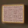 Geometrisch - Patroon - Rood Light Box met batterij (Wandlamp) middel 907 -z3d_website