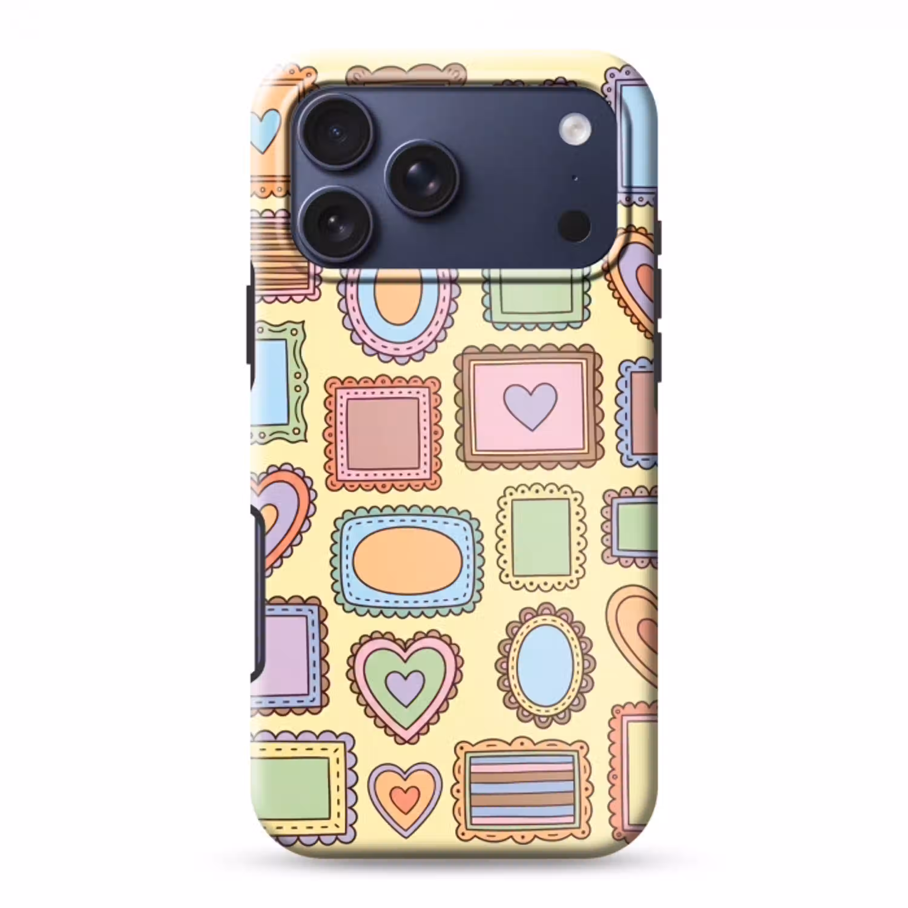 Lijst - Patroon - Hart - Speels - Kleurrijk Toughcase MagSafe Apple iPhone 17 Pro Max klein -3d