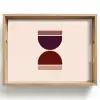 Zandloper - Symmetrisch - Rood - Paars Dienblad Rechthoek middel -z3d_shopping