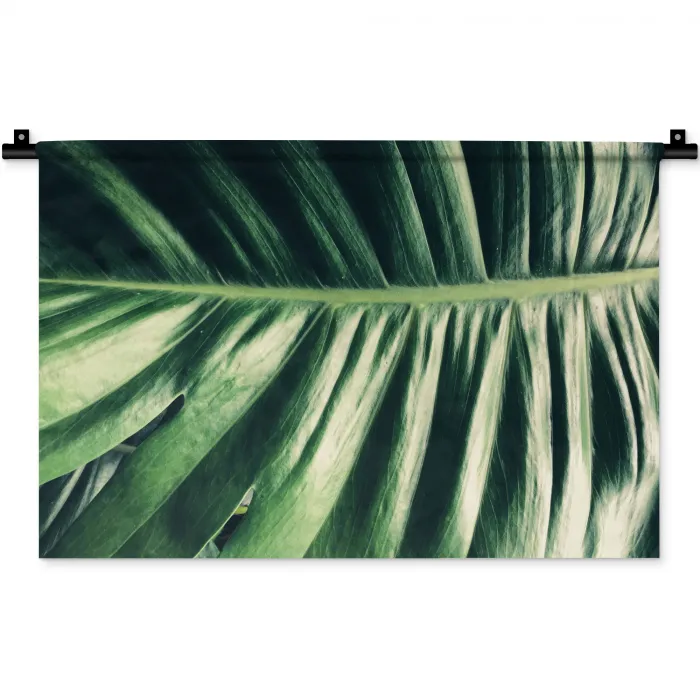 Bladeren - Tropisch - Jungle - Groen Wandkleed katoen klein -zz3d