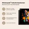 Kat - Eten - Patat - Graffiti - Abstract Inductie beschermer vinyl 3mm middel -zzzzzzusp-haakje_NL