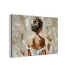 Vrouw - Verf - Abstract - Beige - Modern aluminium wit klein -3d