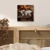 Wereldkaart - Poedersuiker - Hout aluminium wit klein -sfeer3