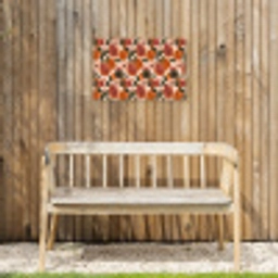 Papaja - Bloesem - Oranje Tuinposter op houten frame 2 cm dik klein 845 -sfeer4