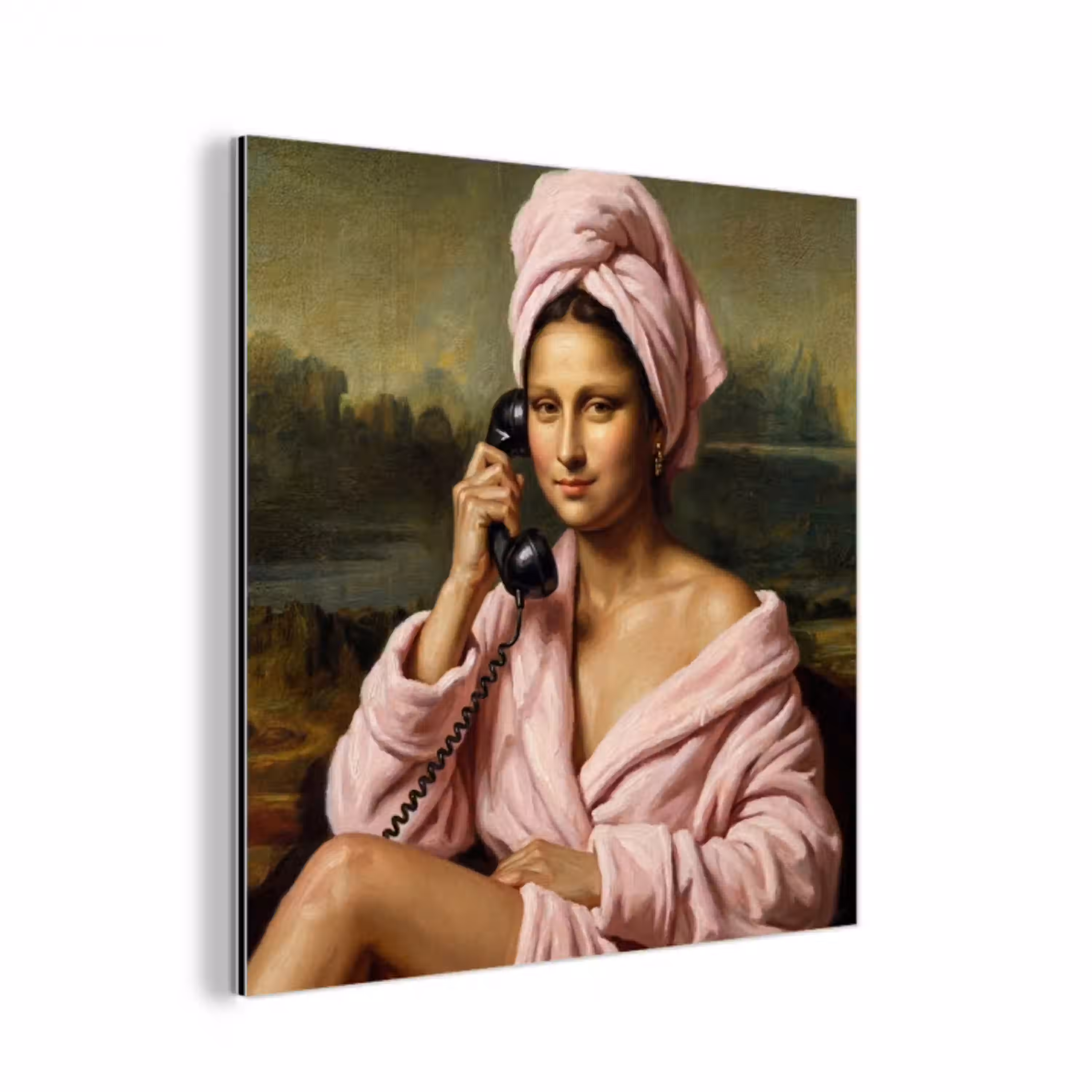 Mona - Klassiek - Roze aluminium wit klein -3d