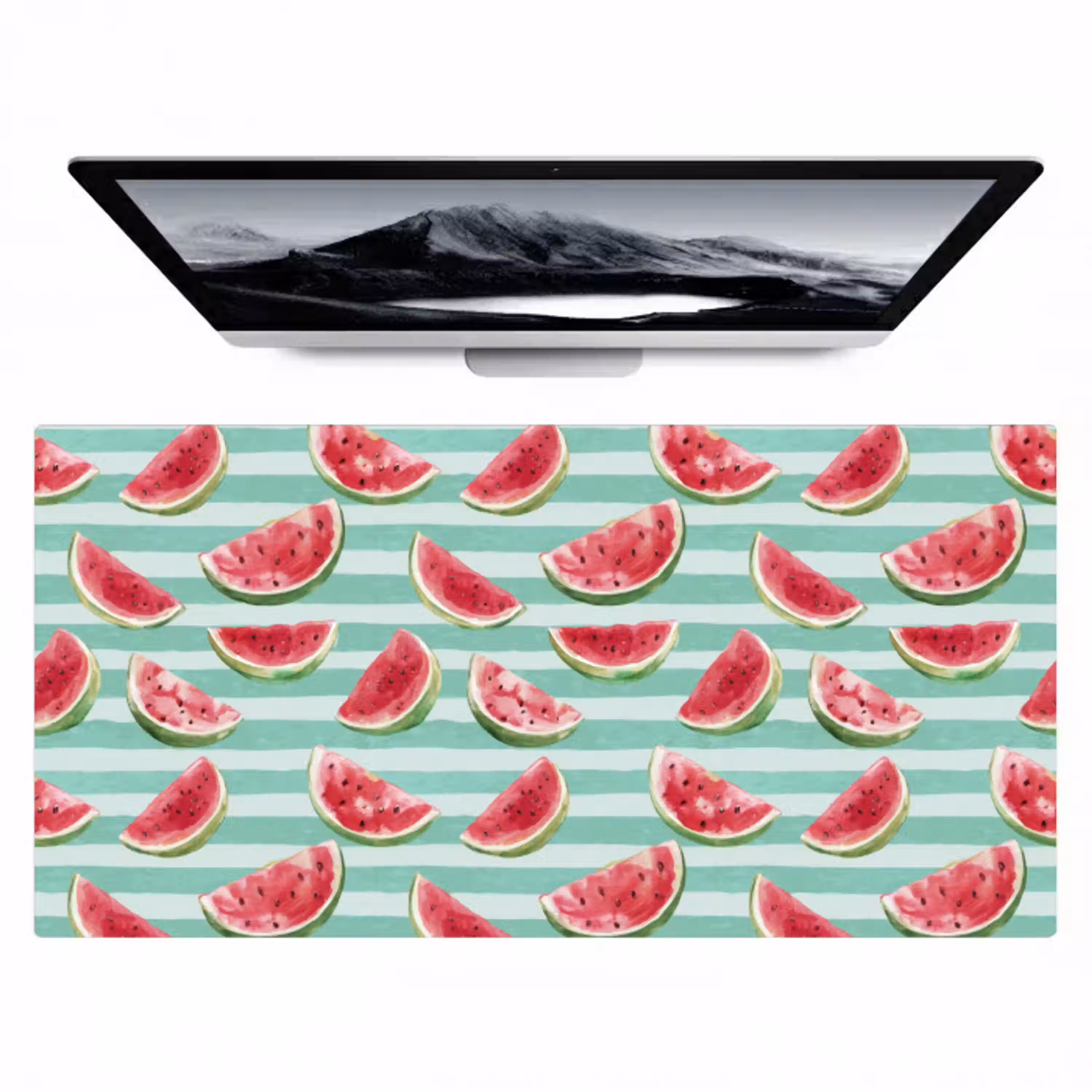 Watermeloen - Strepen - Groen Muismat XXL klein 681 -zzz3d