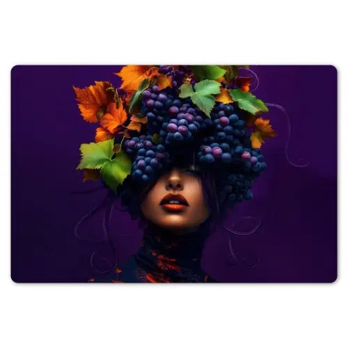 Vrouw - Paars - Druiven Placemat vinyl groot -zzsfeer1_Kitchenyeah-website