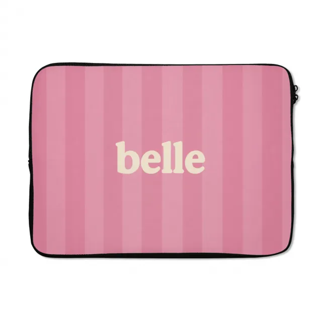 Laptophoes Roze - Gestreept - Belle