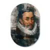 Willem van Oranje - Adriaen Thomasz - Krant Wandcirkel Ovaal Forex klein -3d