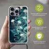 Kwallen - Zee - Wit - Golven Hoesje iPhone 16 Pro Max met koord klein -sfeer2_NL