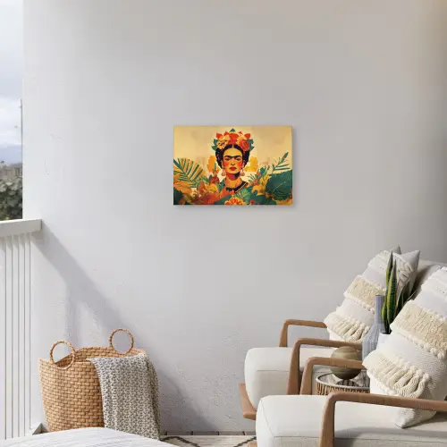Vrouwelijk - Bloemen - Sieraden Tuinposter op houten frame 2 cm dik klein -sfeer1
