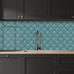 Symmetrisch - Patroon - Blauw keuken achterwand 2 middel 871 -sfeer1
