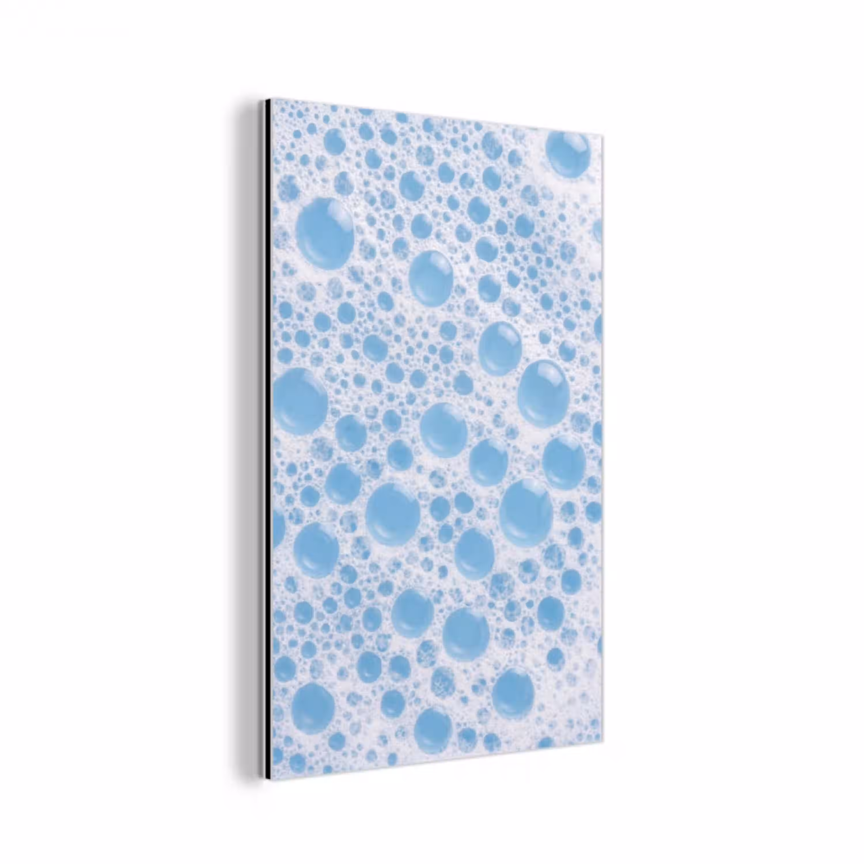 Schuim - Bubbels - Blauw aluminium wit klein -3d