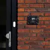 Zwarte veren - Modern Naambord Rechthoek middel -sfeer1-rechthoek-S